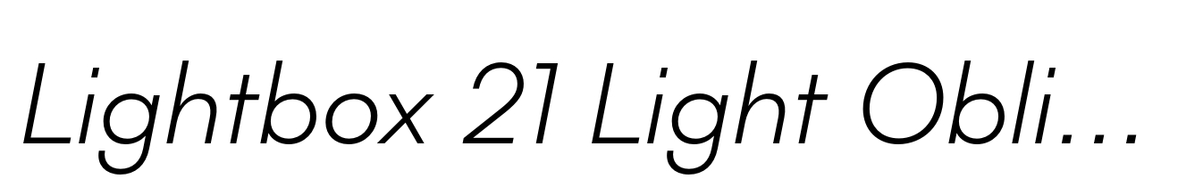 Lightbox 21 Light Oblique
